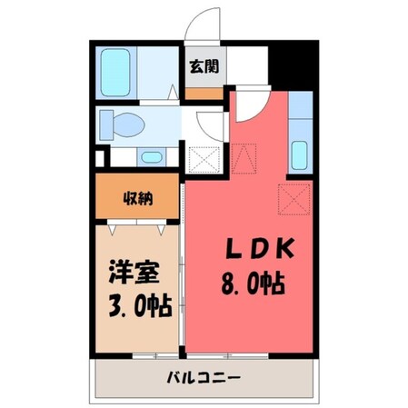 ルミエールヤナセ Aの物件間取画像